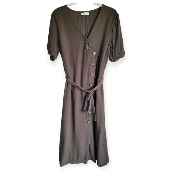 All:Row Olive Belted Dress Fall-Weight Medium EUC - Picture 10 of 11